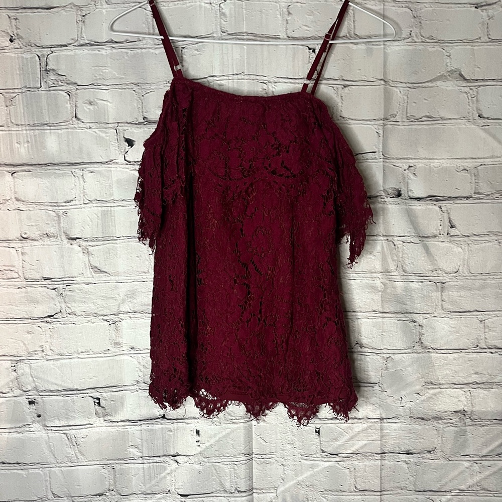 Cold Shoulder lace shirt